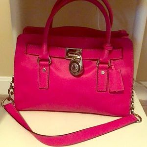 Pink Michael Kors Medium Hamilton Bag